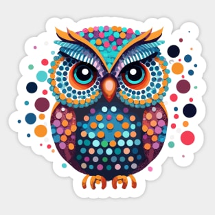 Owl Happy International Dot Day 2024 Polka Dot Men Women Kids Sticker